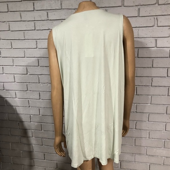 Eileen Fisher Women's Mist Green Crew Neck Long Tank - Picture 6 of 7